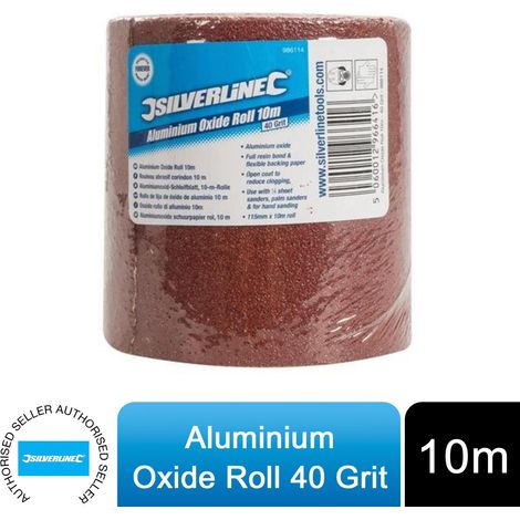 Silverline Aluminium Oxide Roll 10m 40 Grit 986114