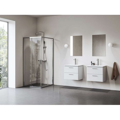 Ravak Blix II - Duschkabine NBLRV2, 90x90 cm, Chrom/Klarglas 1LM70C00Z1 (1/3)