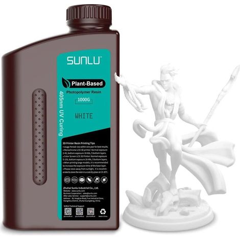 SUNLU Plant-Based 3D Resin SUNLU Plant-Based 3D Resin 1000g White