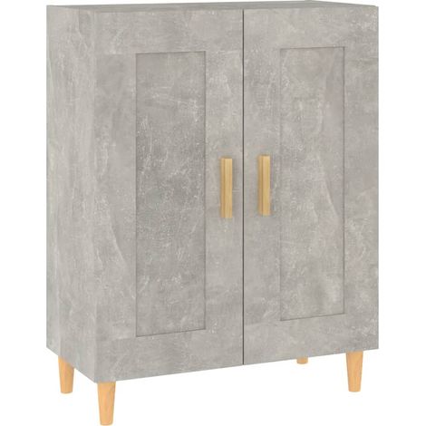 Buffet Commode Armoire Luxueux, pour Salon Chambre Entrée Cuisine, Gris béton 69,5x34x90 cm Bois d'ingénierie OIB1525E (1/5)