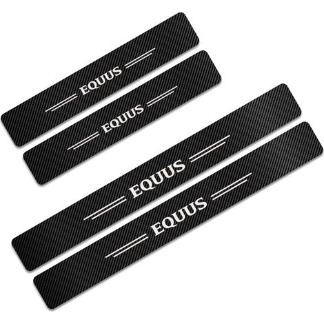 (Pour EQUUS) 4 autocollants en fibre de carbone pour seuils de portières de voiture Hyundai i20,i10,Kona,Ioniq,i40,Creta,Equus,IX25,IX55,Eon - Accessoires auto (1/3)