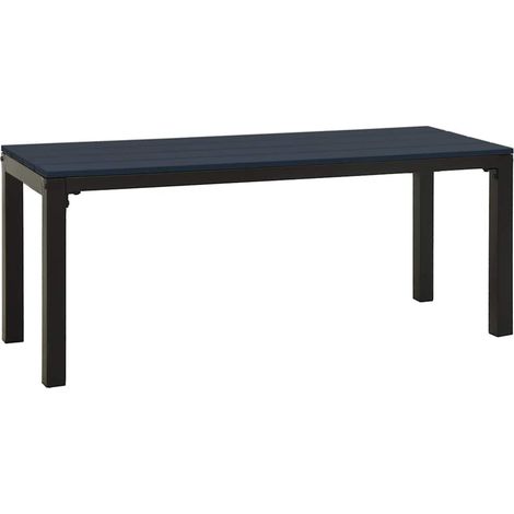 Maison Exclusive - Panchina da Giardino 110 cm Nera in Acciaio e WPC