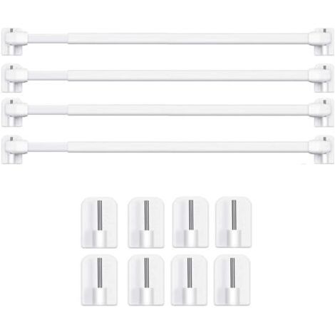 BARKBUSTERS Barres de Vitrage Extensible Tringle Rideau Sans Percage pour Fenetre Pvc pour de Tringle à Rideau Adhésive (4PCS-40-60CM) (1/4)