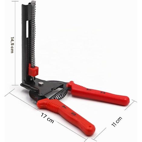 Wire Mesh Pliers Staples, Automatic Stapler Fence Clamp Ring Clamps for Gabion Cages (1/4)