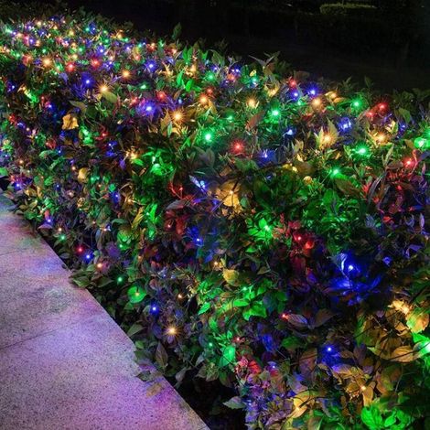 Filet lumineux LED Noël 3x2 m – Connectable – Intérieur, extérieur – Jardin, buissons (1/4)
