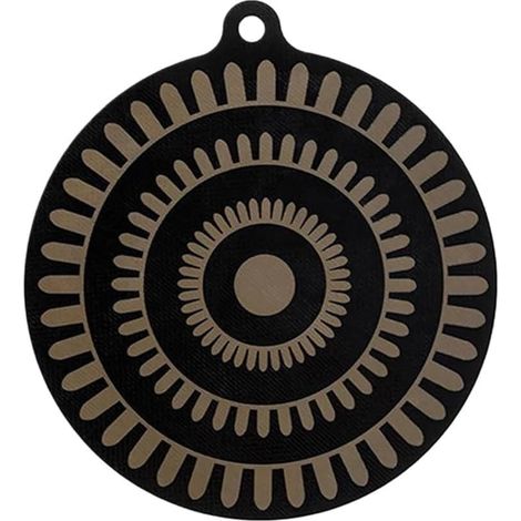 Lot de 2 tapis de protection thermochromique en silicone pour plaque de cuisson à induction, 24 cm, coussinets antidérapants pour empêcher les casseroles et poêles de glisser pendant la cuisson (1/5)