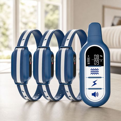 Collier de dressage pour chien télécommande 1000m étanche rechargeable USB vibration sonore choc Jardinage Entretien (1/5)