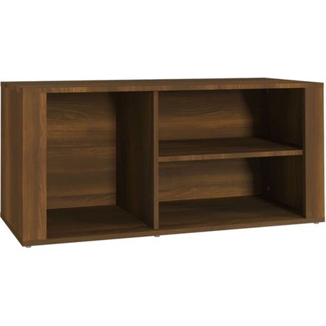 Meuble à chaussures, chêne brun, 100x35x45 cm, bois d'ingénierie. (1/5)