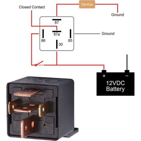 5 Pièces Relais 5 Broches 12V 80A, Relais Automobile JD2912-1Z-12VDC 80A 14VDC SPDT Camion Bateau Van véhicules de commutateur