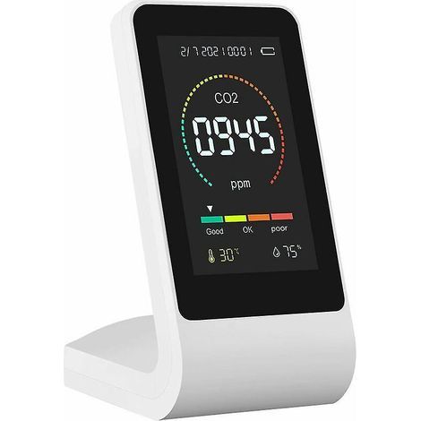 Detector de CO2 para interiores, detector de dióxido de carbono (CO2), medidor de CO2 para aire interior, detector de CO2 para oficinas y gimnasios, etc. (1/5)