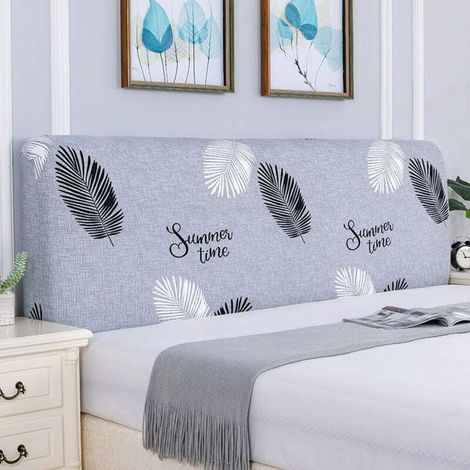Housse Tête De Lit Protection, Extensible Protecteur Anti-poussière, Couverture De Tête De Lit Pour Chambre De Chevet Protecteurs Décoratifs,Color6-140160CM（Plume tout allumette），