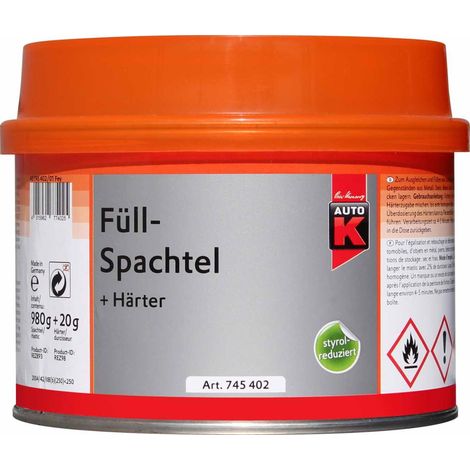 Auto-K Füllspachtel + Härter 1000 g Spachtel Spachtelmasse