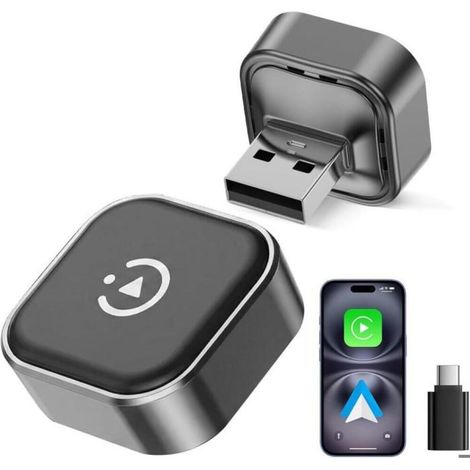 Adaptateur CarPlay sans Fil 2026 – Ultra Mini 2 en 1 Android Auto sans Fil- WiFi 6 & Bluetooth 5.4 (1/5)