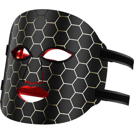 Masque de luminothérapie rouge pour le visage, 7 modes et minuterie, LED avec télécommande, masque portable de luminothérapie infrarouge proche 850 nm, protection des yeux. Luminothérapie à domicile,