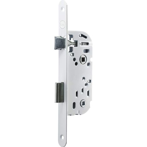 Yale Y53R-A50/B/SC Serratura a incasso baule 135 mm bocca di cane a nottolino, asse 50 mm, reversibile, bianco, Standard