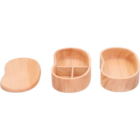 Schlichte Bento-Box aus Holz, tragbare Lunchbox zur Aufbewahrung von Speisen für Schüler und Berufstätige. (1/5)