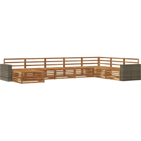 Outdoor Sofa Set 8 pcs Natural vidaXL (1/5)