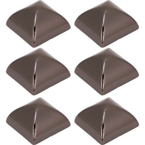 Lot de 20 rivets pyramidaux carrés de 18 mm en alliage de zinc avec vis PH pour ceintures, sacs, chapeaux et chaussures (argenté/noir). (1/5)