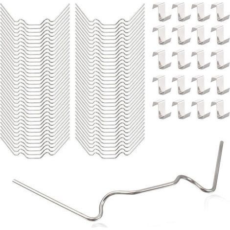 100 Pcs Greenhouse Glass Clips with 50 Pcs Greenhouse Glazing Clips and 50 Pcs Stainless Steel Greenhouse Glass Z Clips (1/4)