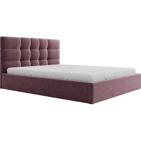 Letto con contenitore 180 x 200 cm Tessuto Bordeaux - ELIAVA (1/5)