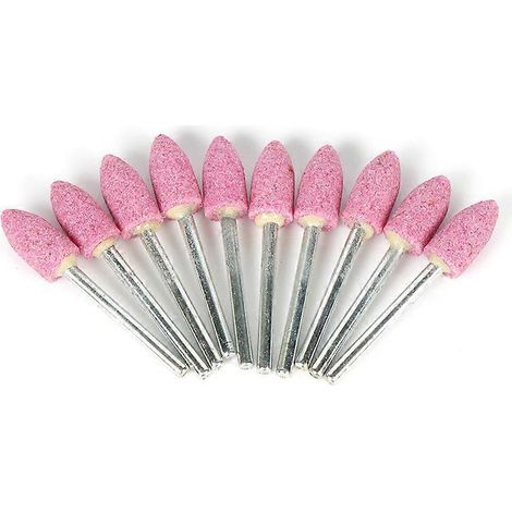 10 têtes de meulage pour outils rotatifs - Forme rose - (1/5)