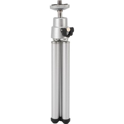 Trépied avec lampe et ventilateur, support triangulaire vertical pour le camping en extérieur, filetage 6 mm, rangement rétractable, hauteur réglable de 15 à 30 cm. (1/5)