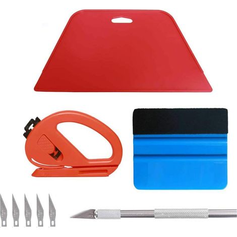 Ensemble de 14 outils multifonctions pour la décoration de papier peint, plafond, menuiserie, vinyle, pellicule de protection ou film en verre. (1/5)