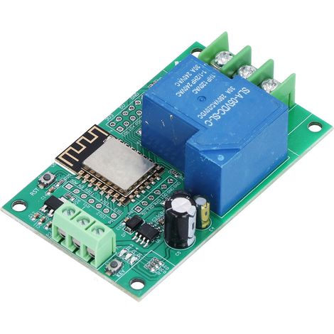 Module relais 30 A, carte de développement de contrôle Wi-Fi 1 canal avec connecteurs à broches ESP-12F (1/5)