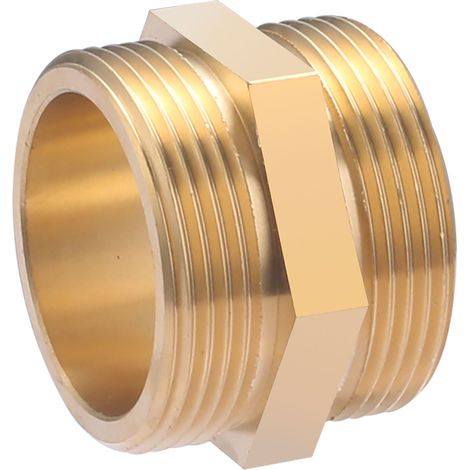 Noyon & Thiebault – Mamelon double mâle laiton à visser – Filetage plomberie 40x49 – Pression max 10 bar – Température 5°C à 90°C