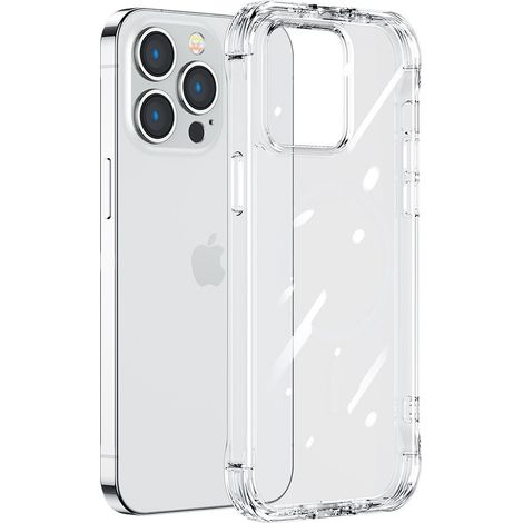 Funda protectora para iPhone 14 Pro Max, carcasa reforzada con ganchos y soporte transparente. (1/3)