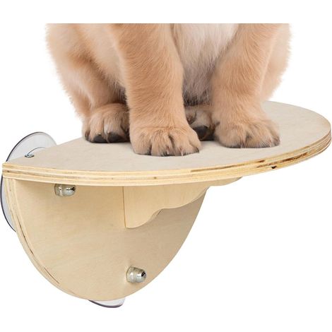 Hamac de fenêtre sans fil pour chat – Grand perchoir pour chat et lit pour animal domestique Siège de fenêtre à ventouse avec support en bois, grimpeur mural pour chaton, design de sécurité pour (1/4)