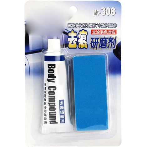 Kit de polissage pour rayures avec éponge douce - cire de réparation et nettoyant pour carrosserie de voiture, entretien facile de la peinture (1/5)