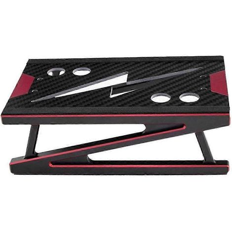 Support de montage d'établi en alliage d'aluminium pour station de réparation, compatible avec les voitures télécommandées 1/8 et 1/10, rouge universel. (1/5)