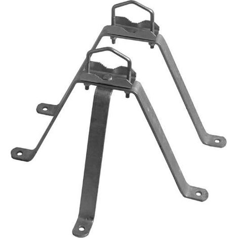 A.S. Sat feuerv Support Mural en Acier galvanisé à Chaud Distance 2 pièces 30 cm pour mâts 42 jusqu'à 60 mm