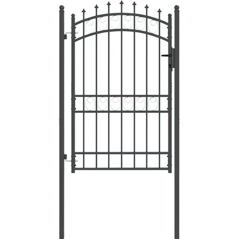 Fence Gate with Spikes EMMEN 200 x 100 cm Powder-coated steel vidaXL