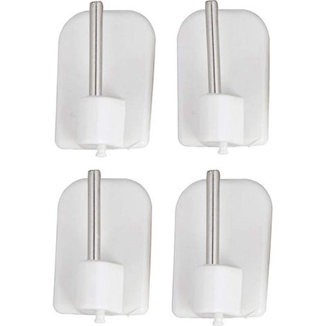 ATELIERS 28 Supports - Crochets adhésifs/Autocollant pour Tringle de vitrage - Lot de 4 (Blanc) (1/3)