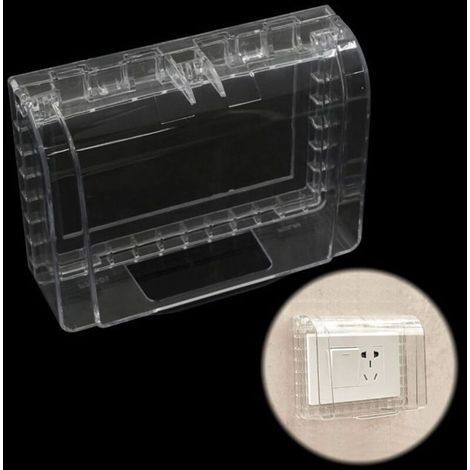 Coperchio per presa a muro da esterno resistente alle intemperie, scatola di derivazione a due vie resistente alle intemperie per montaggio a superficie con sportello di protezione, scatola da pannell (1/5)