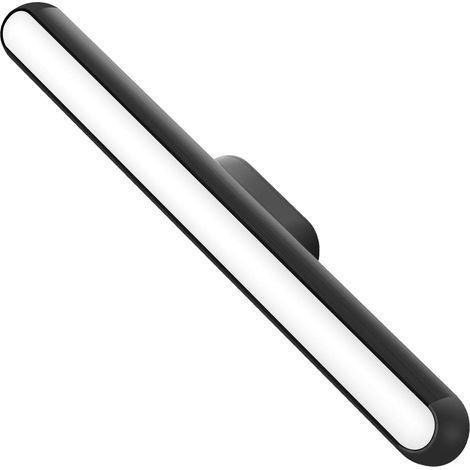 Lámpara de lectura de mesilla, 3 niveles de brillo ajustables con interruptor táctil, soporte de pared de 35,5 cm (14") fabricado en aluminio cepillado negro. (1/5)