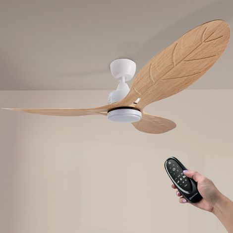 IluminaShop - Ventilador de Techo LED 58W Ø132 cm White Sara Motor DC 48W Silencioso CCT Modo Verano / Invierno con Mando a Distancia 3000+4000+6000