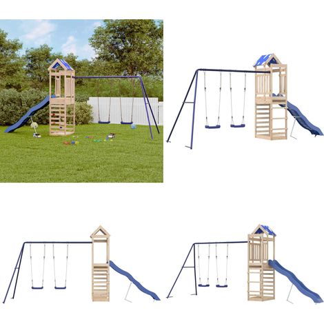 Aire de jeux d'extérieur bois de pin massif - Aire de jeux - Bois de pin (1/5)