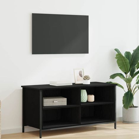 vidaXL Mobile TV Rovere Nero 100 x 40 x 50 cm Legno multistrato