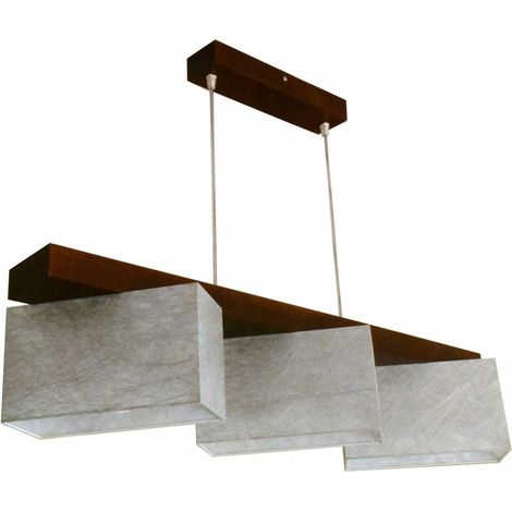 Lámpara colgante de madera Milano M3H color crema. (1/5)