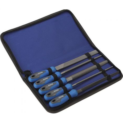 ENSEMBLE DE 5 LIMES À GROSSES DENTS 200 MM B/NYLON (1/2)