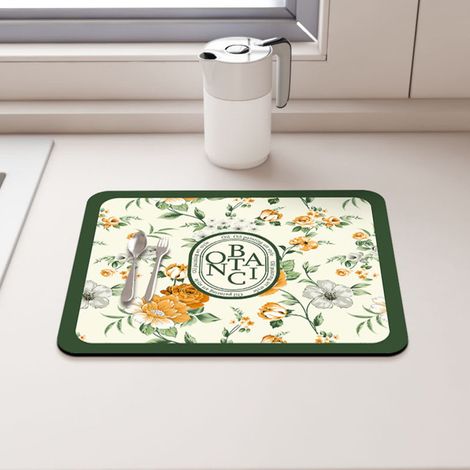 Tapis D'Égouttage - Absorbant En Gel De Silice - Pour Plan De Travail Cuisine Table À Manger - 1 Pièce (1/4)