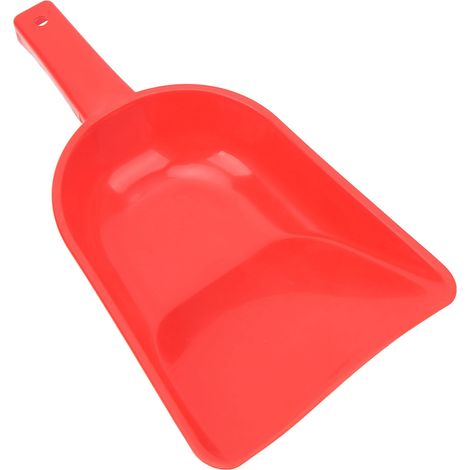 Pelle à neige en plastique facile à nettoyer, avec poignée et crochet, idéale pour les réfrigérateurs. Rouge. (1/5)
