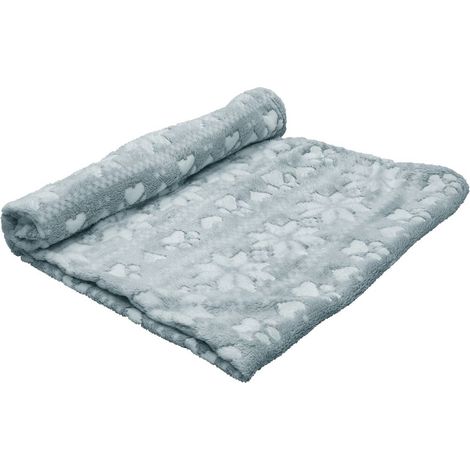 Nobbx Hundedecke Fleece Christmas Flokon grau 100 x 70 cm Decke