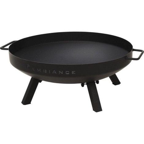Westmann Fogón de metal negro 53 cm de diámetro 40 cm de altura