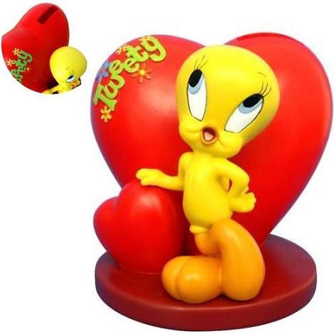 Tirelire en résine Titi coeur