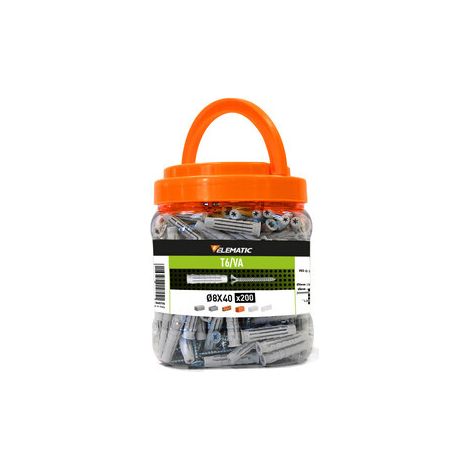 ELEMATIC BARATTOLO 200 TASSELLI T6 D 8X40 CON VITE- 1,0 pz