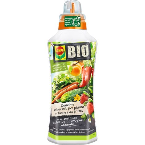 Engrais Biologique Universel pour Horticulture et Fruits, 1 Litre, Liquide, pour Plantes, légumes, Fruits, avec Bouchon doseur (1/5)
